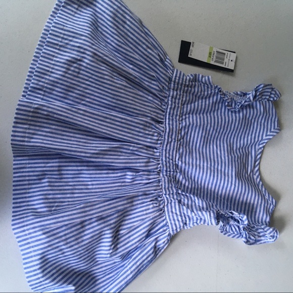 New Tommy Hilfiger 4T girl blue white Strip Dress - Picture 7 of 7